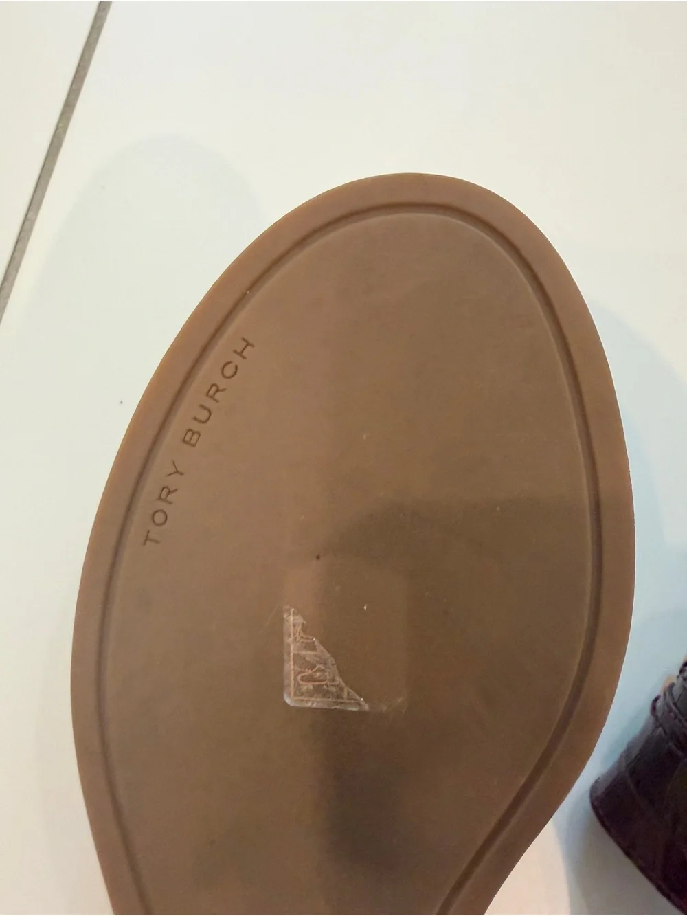 Tory Burch Burgundy Croc-Embossed Slide Sandals with Gold Logo